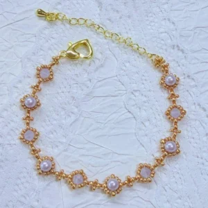 Handmade Dainty Woven Flower Bracelet