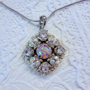 square center crystal pendant