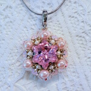 star snowflake crystal pendant