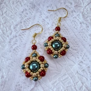 teardrop faux pearl earrings