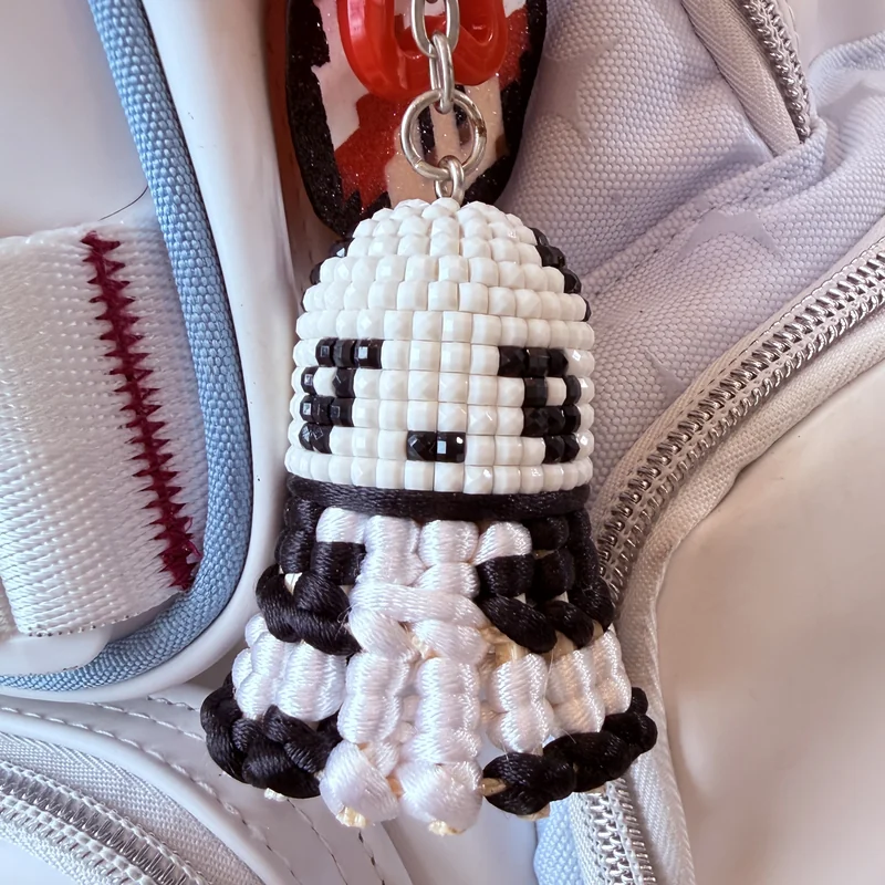 Minimalist Pixel Shuttlecock Charm