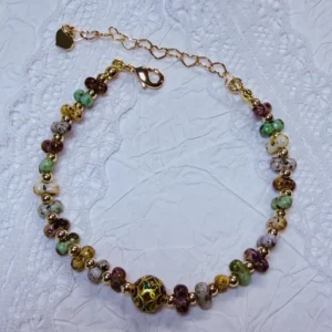Handmade Vintage Picasso Peanut Bead Bracelet
